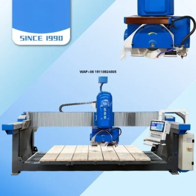 Máquina de Corte de Mármore CNC Hualong, Serra de Ponte CNC de 5 Eixos, Máquina Cortadora de Mármore de 5 Eixos