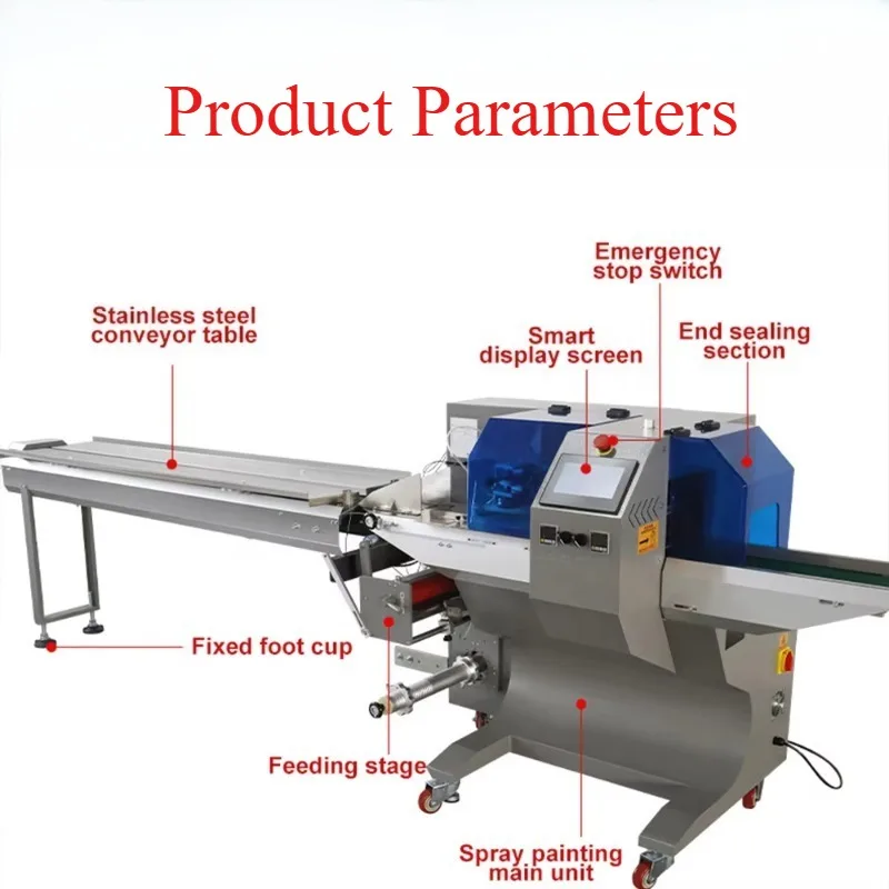 Automatic Horizontal Pillow Packaging Machine Versatile Food Wrapping Equipment For Vegetable Bread Cake And Snack Packing - Image 2