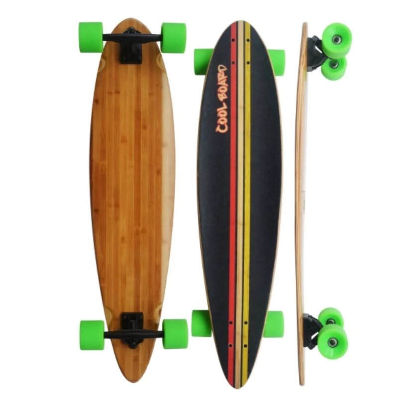 Double Professional Bamboo Deck Longboard Skateboard Carbon Fiber Deck with Special Bamboo Design