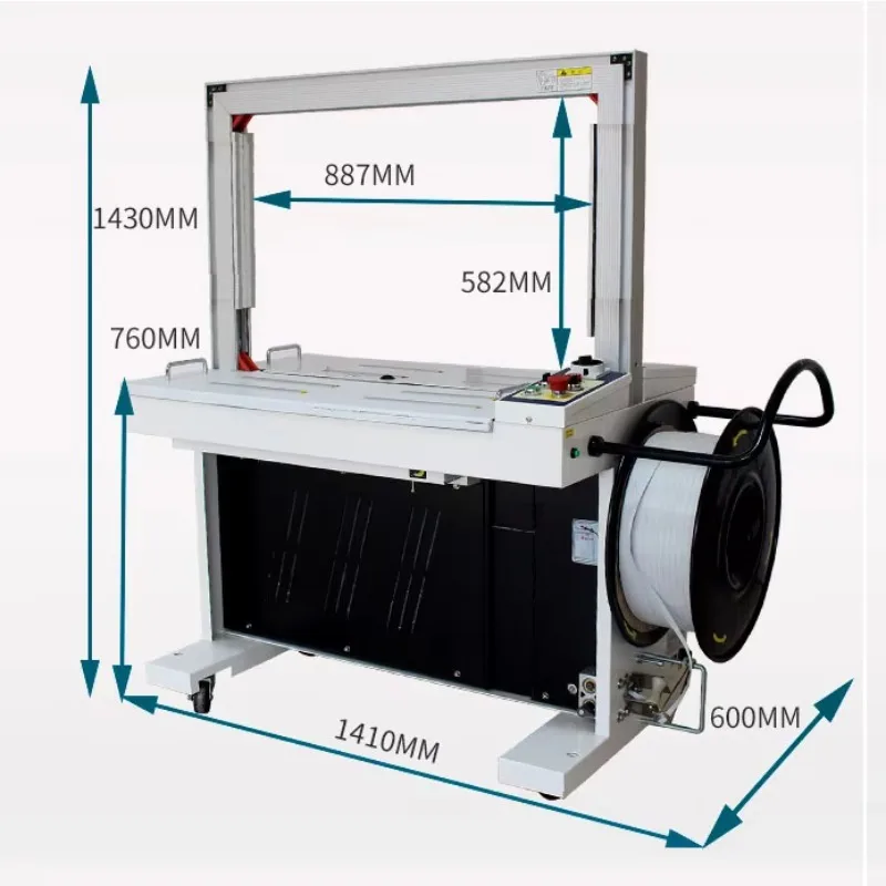 Automatic Carton Box Strapping Machine With Live Roller Table Factory Packaging Equipment High Efficiency Industrial Packaging - Image 3
