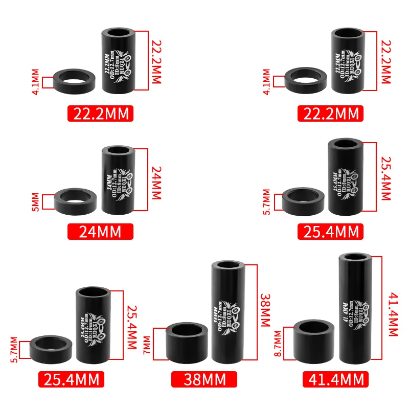 MUQZI MTB Bicycle Rear Shock Bushing ID 8mm OD 12mm Mountain Bike Shock Absorber Parts 22 24 26 32 40 44 50 54mm Bicycle Parts - Image 2