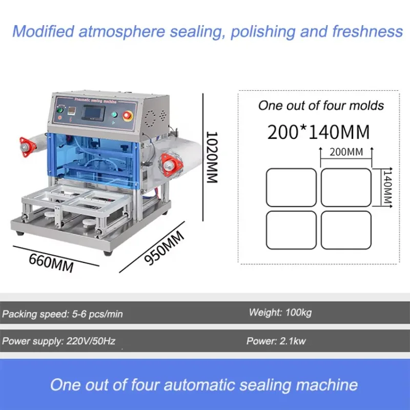 Commercial Tabletop Automatic Sealing Machine Energy Saving Safe Operation Fresh Food Fruit Preservation Packaging For Daily Use - Image 2
