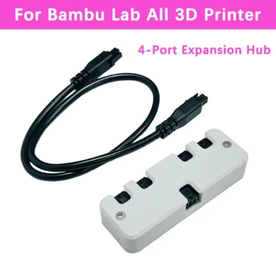 For Bambu Lab 4-Port Expansion Hub with Power Signal Protection for Bambu Lab All 3D Printer Accessory