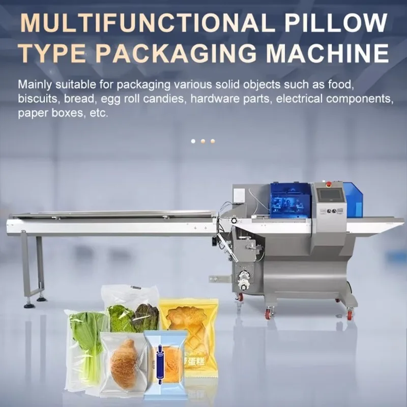 Automatic Horizontal Pillow Packaging Machine Versatile Food Wrapping Equipment For Vegetable Bread Cake And Snack Packing - Image 5