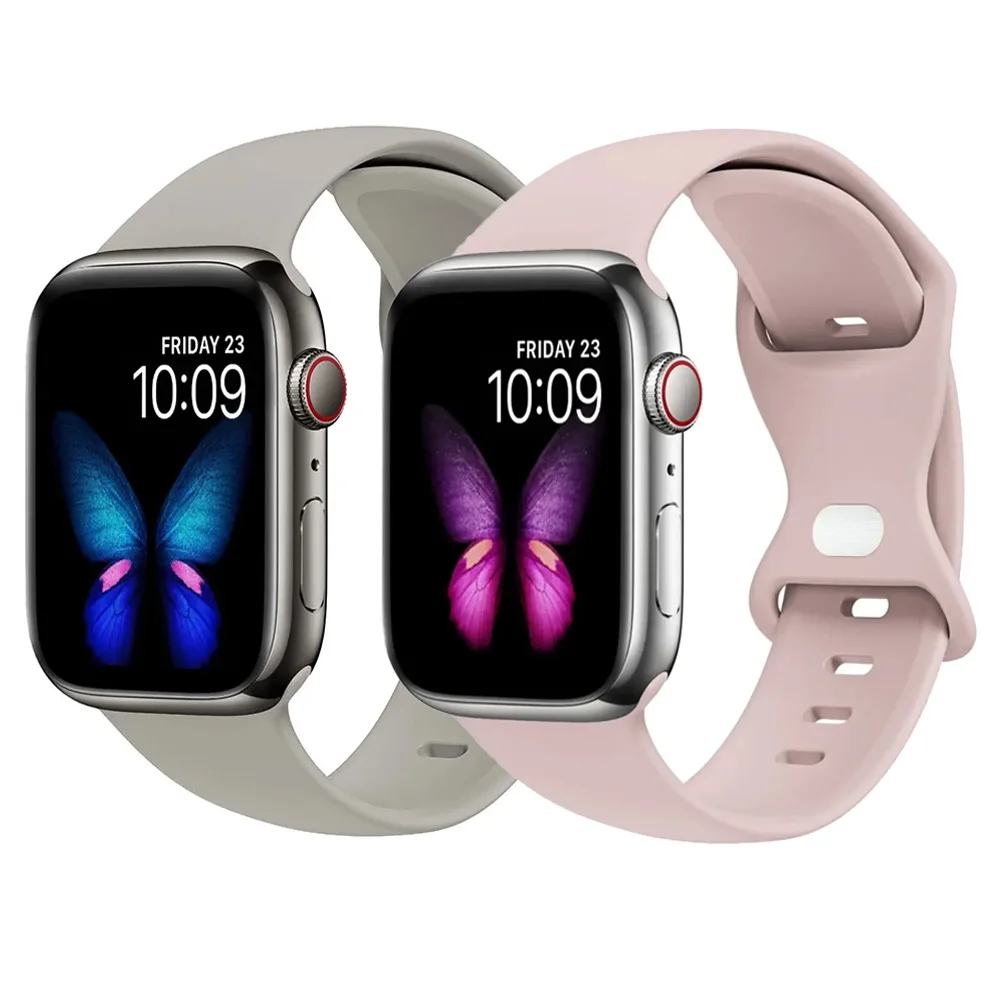 Sport Bands for Apple Watch Strap Ultra SE Series 10 4 3 46mm/38mm/40mm/45mm 49mm 41mm/42mm/44mm Silicone iWatch Band 9 8 7 6 5
