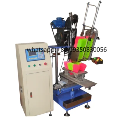 Máquina CNC de Alta Velocidade 5 Eixos e 3 Cabeças para Perfuração e Fabricação de Escovas/Máquina de Fabricação de Vassouras (2 de Perfuração e 1 de Tufting)