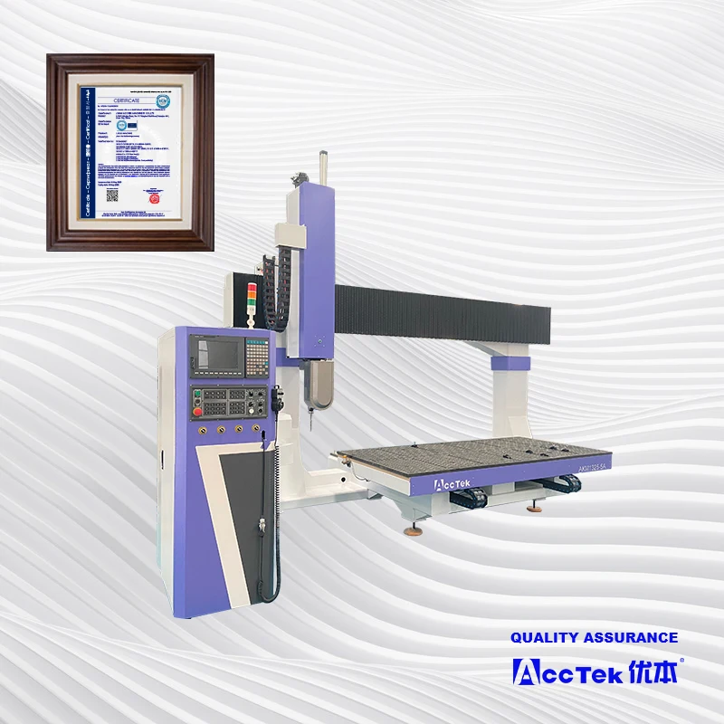 Máquina CNC de 5 Eixos ACCTEK 10KW com Spindle Hiteco Italiano para Madeira, Espuma e Alumínio, Fresadora CNC 5 Eixos ATC para Escultura em Madeira AKM1325-5A - Image 5