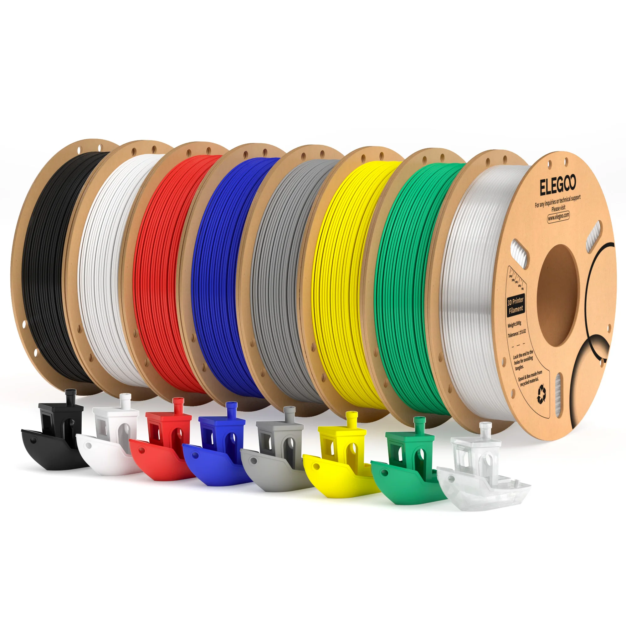 ELEGOO PLA Filament 1.75mm, 3D Printer Filament Dimensional Accuracy +/- 0.02mm, Cardboard Spool(2.2lbs) Fits for FDM 3D Printer - Image 6